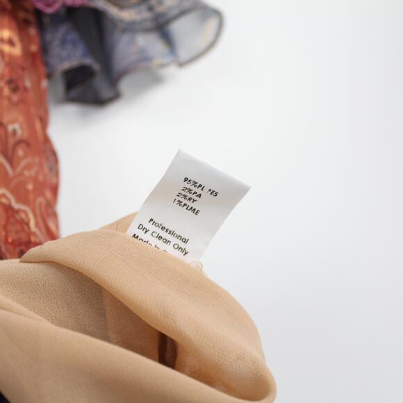 Costarellos Frill Ruffle Tiered Dress Bohemian Cottagcore Paisley Patches - Picture 13 of 13